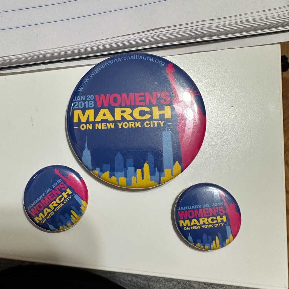 Women March 2018 3 pins 1 large 2 small pins